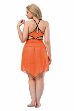 Load image into Gallery viewer, Orange Lace Nightgown Set
